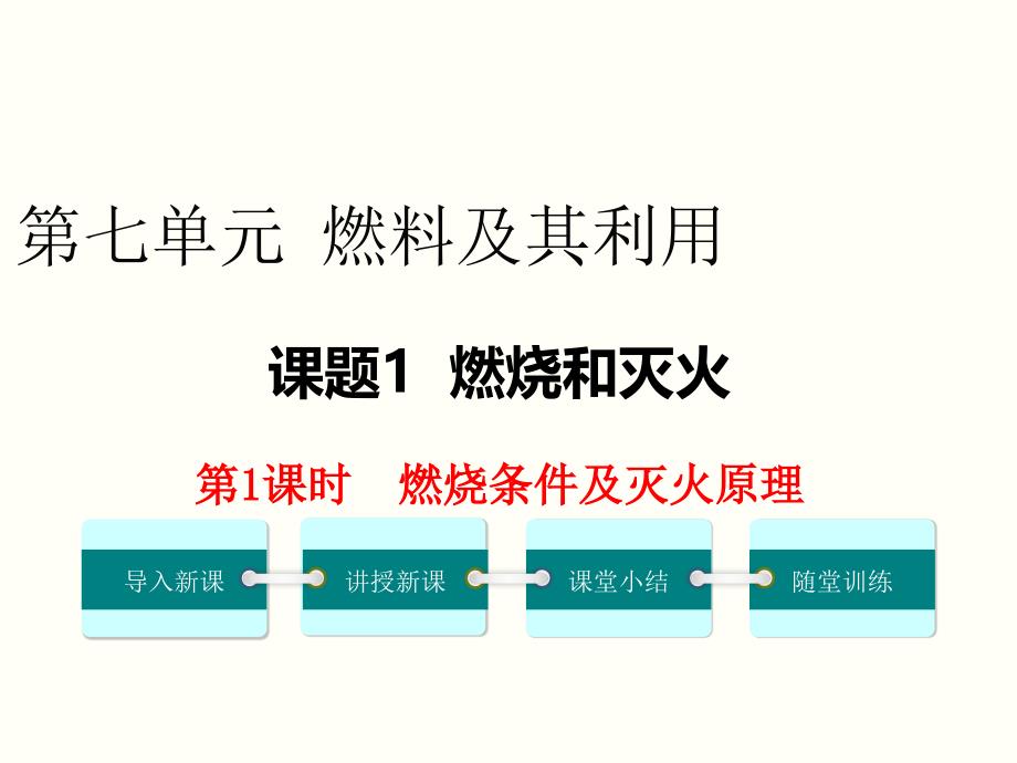 人教版九年级化学上册ppt课件-第七单元-课题1-第1课时-燃烧的条件及灭火的原理_第1页