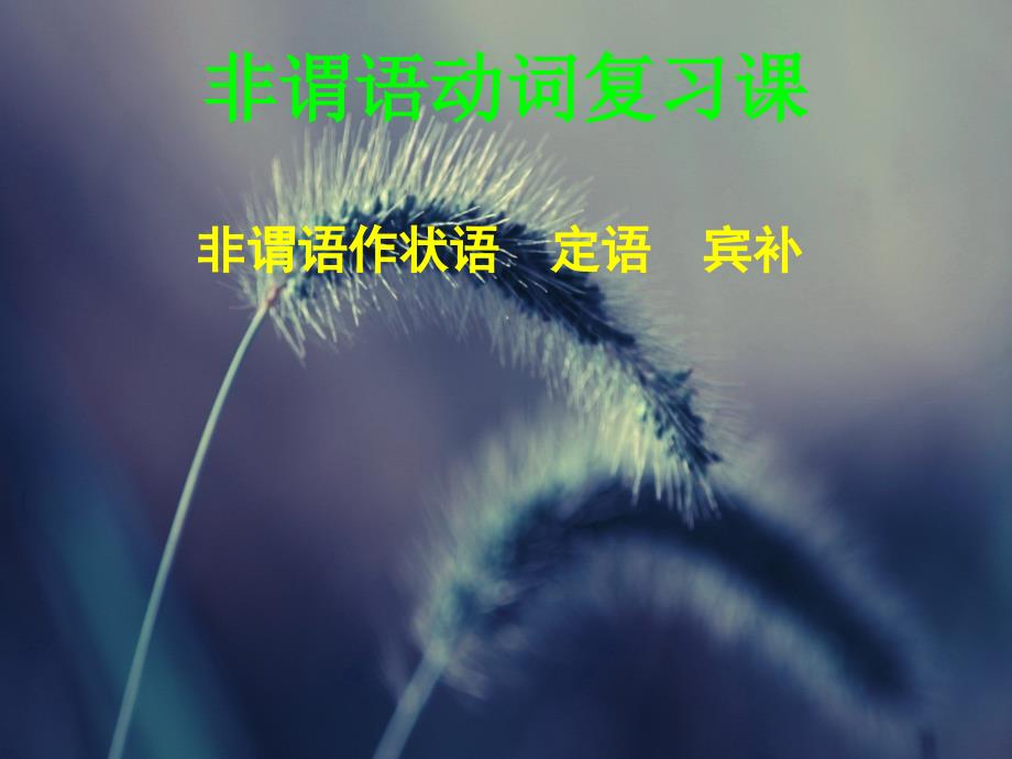 高三英语一轮复习---非谓语动词复习课教学ppt课件_第1页