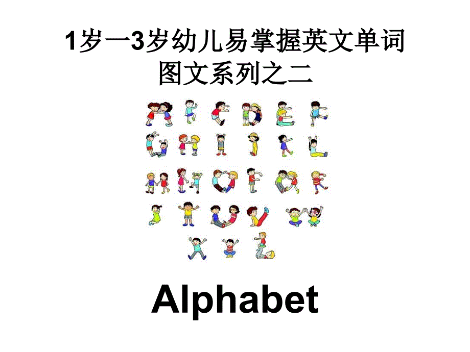 【幼儿英语】1岁一3岁幼儿易掌握英文单词图文系列之二(Alphabet)课件_第1页