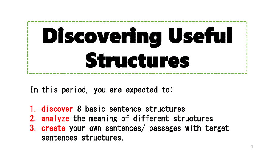 高中英语-人教版必修第一册-Welcome-Unit--Discovering-Useful-Structures课件_第1页