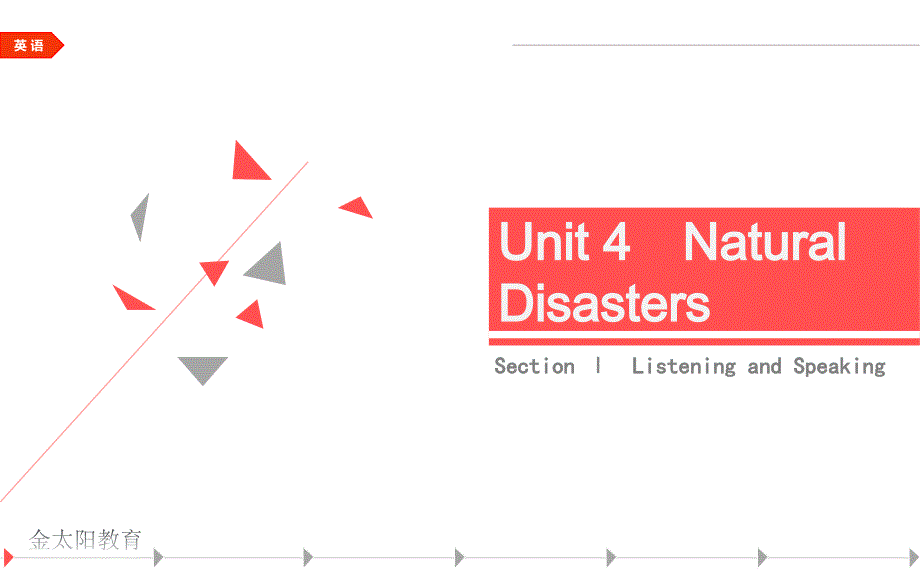 2020年高中英语-新人教版必修第一册-Unit4-Naturaldisasters-SectionⅠ-Listeningand-Speaking-ppt课件_第1页