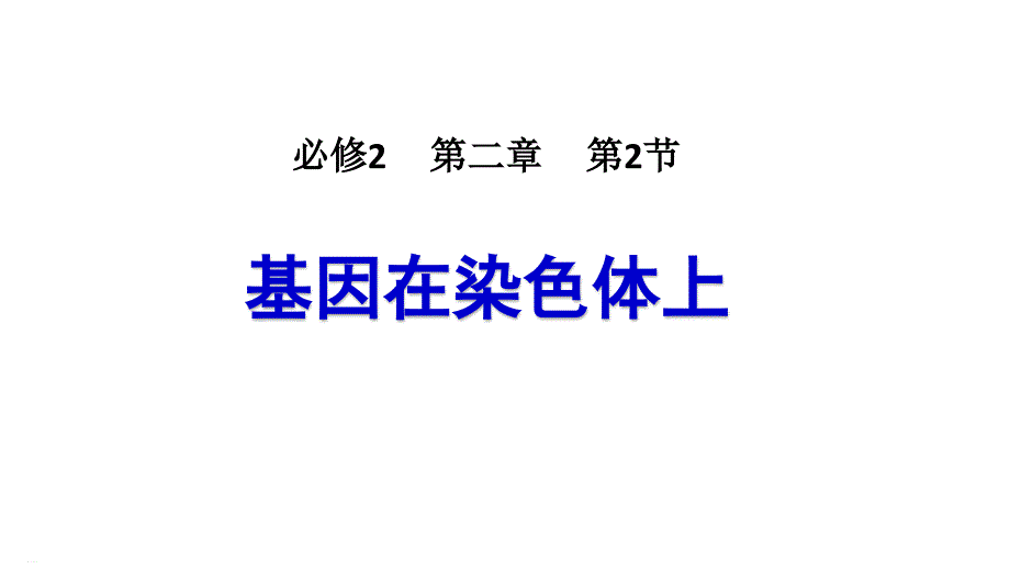 人教版《基因在染色体上》教学ppt课件_第1页