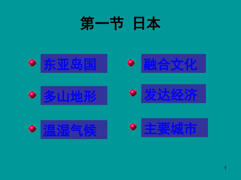 湘教版地理七年级下册教学ppt课件-8.1-日本_第1页