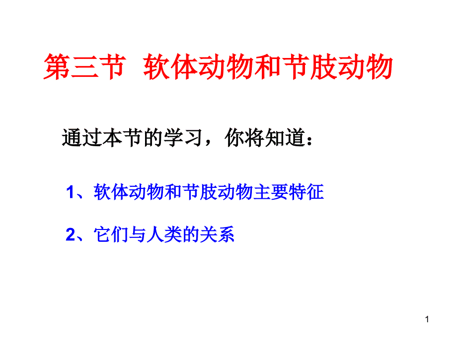 软体动物和节肢动物ppt课件（人教版八年级上）_第1页