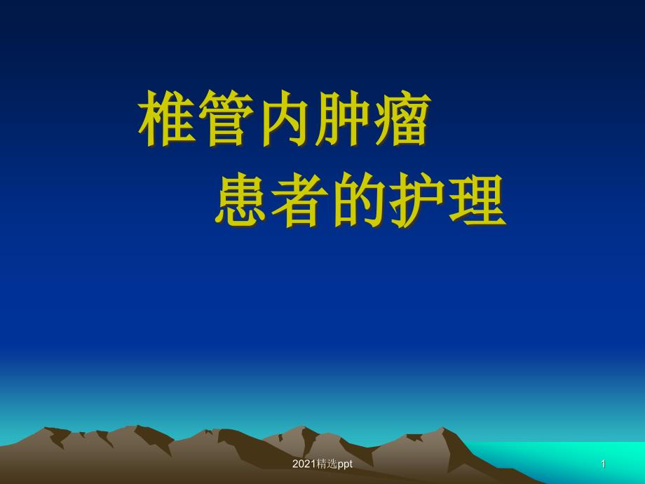 椎管内肿瘤的护理课件_第1页