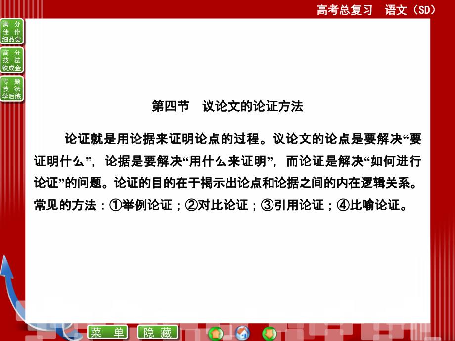 高考作文《议论文的论证方法》课件_第1页