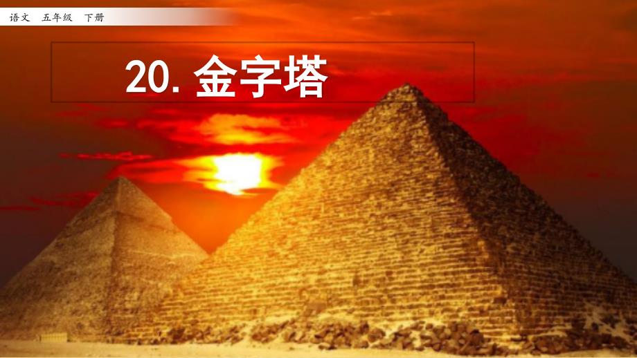 五年级语文下册-第七单元-20-金字塔-教学ppt课件_第1页