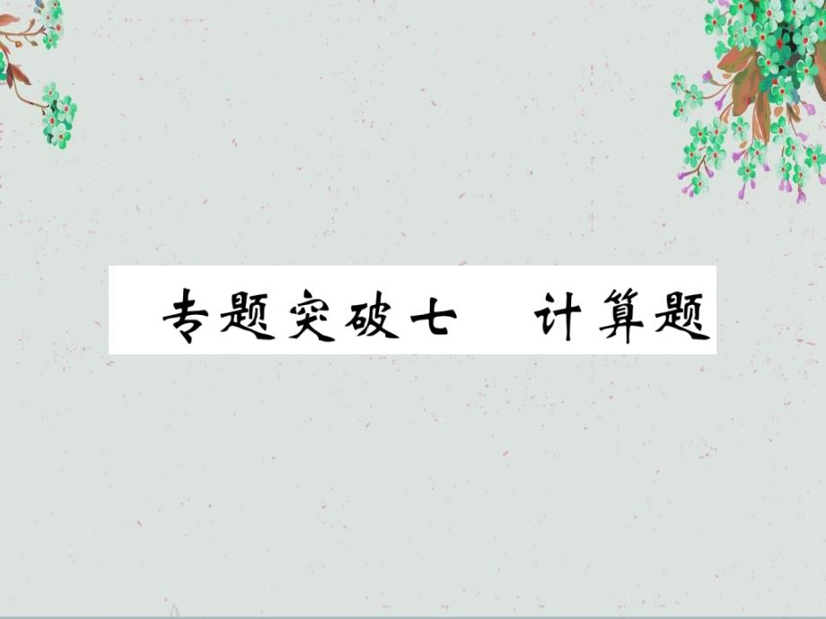 2020中考化学毕业总复习突破7计算题ppt课件_第1页