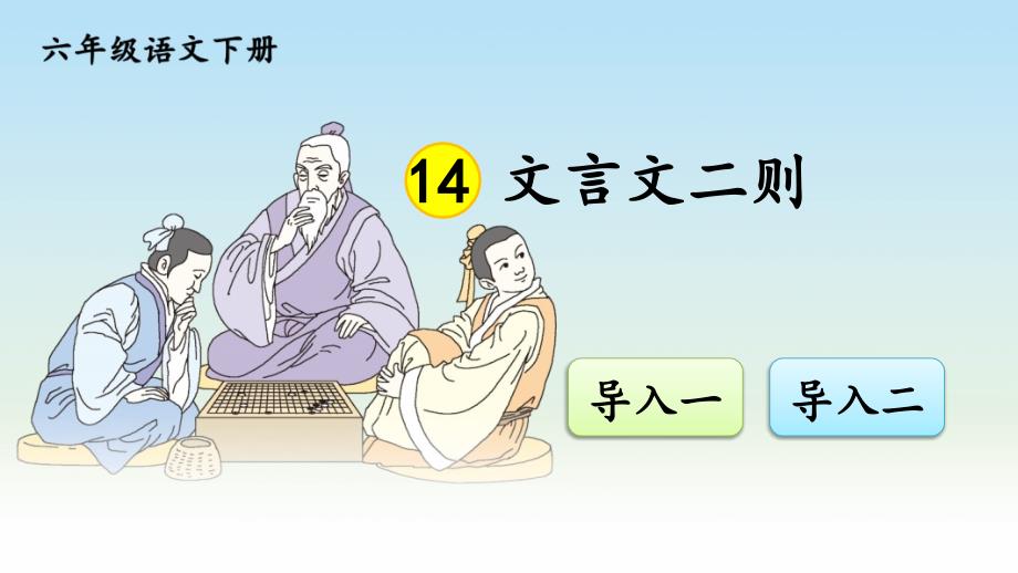 (2020年春)部编版六年级语文下册14《文言文二则》教学ppt课件_第1页