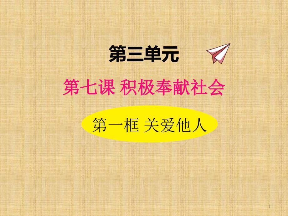 最新部编版道德与法治人教版八年级上册7.1关爱他人ppt课件_第1页