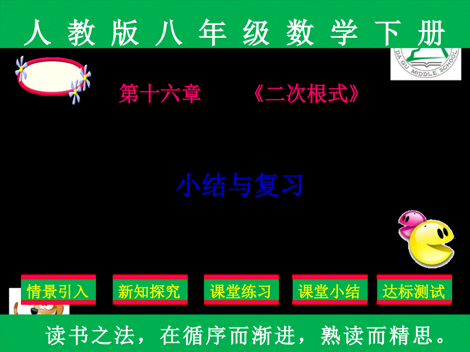 人教版八年级下册数学第十六章《二次根式》复习课件_第1页