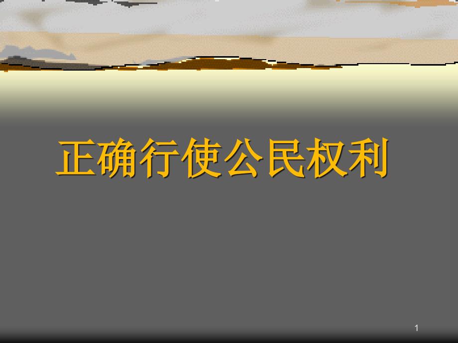 高二政治正确行使公民权利ppt课件_第1页