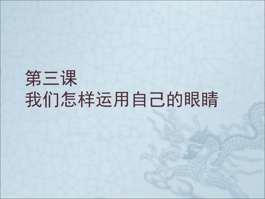 高一美术湘教版ppt课件-第三课我们怎样运用自己的眼睛_第1页