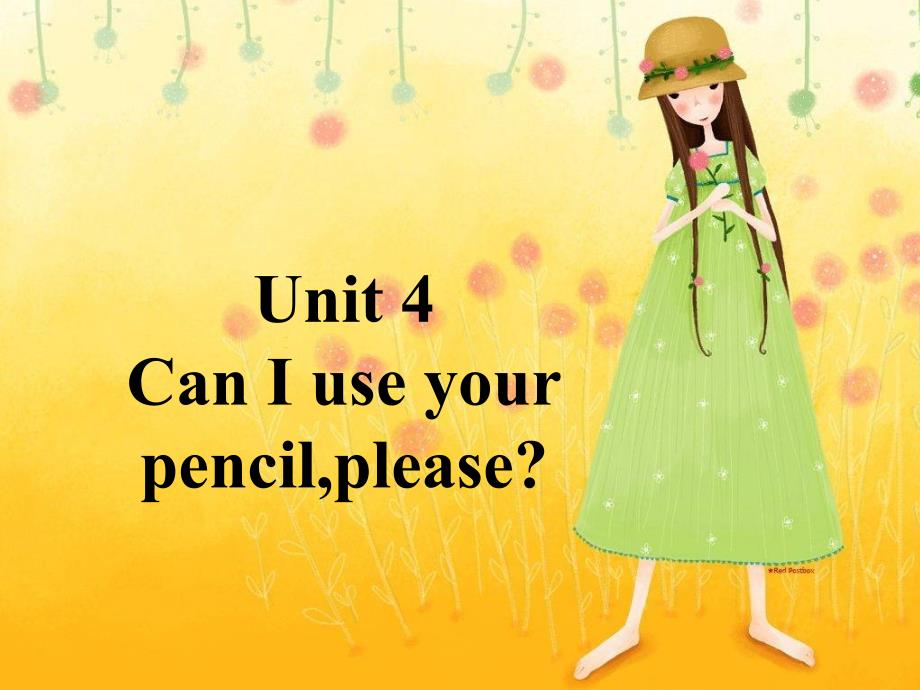 湘少版英语五年级上册Unit-4《Can-I-use-your-pencil-please》ppt课件_第1页