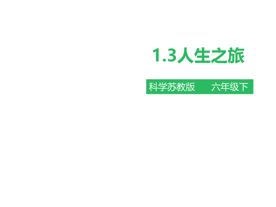 六年级下册科学ppt课件1.3人生之旅苏教版_第1页