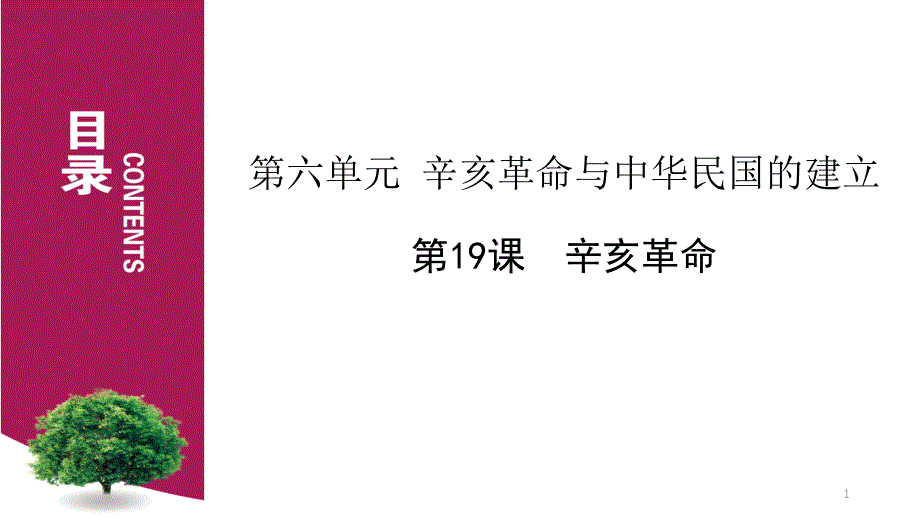 历史必修上：第19课-ppt课件(二)《辛亥革命》_第1页