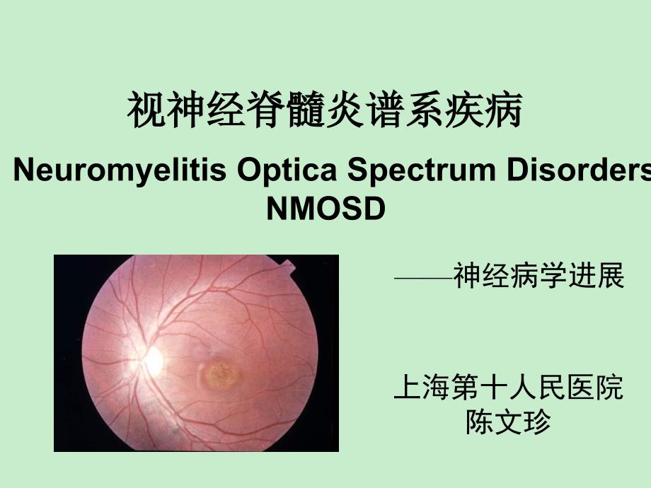 视神经脊髓炎谱系疾病陈文珍课件_第1页