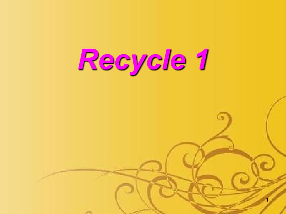 四年级英语上册Recycle1ppt课件_第1页