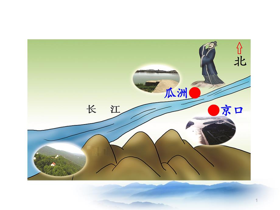 人教版小学五年级语文上册第二单元第五课《泊船瓜洲》名师ppt课件_第1页