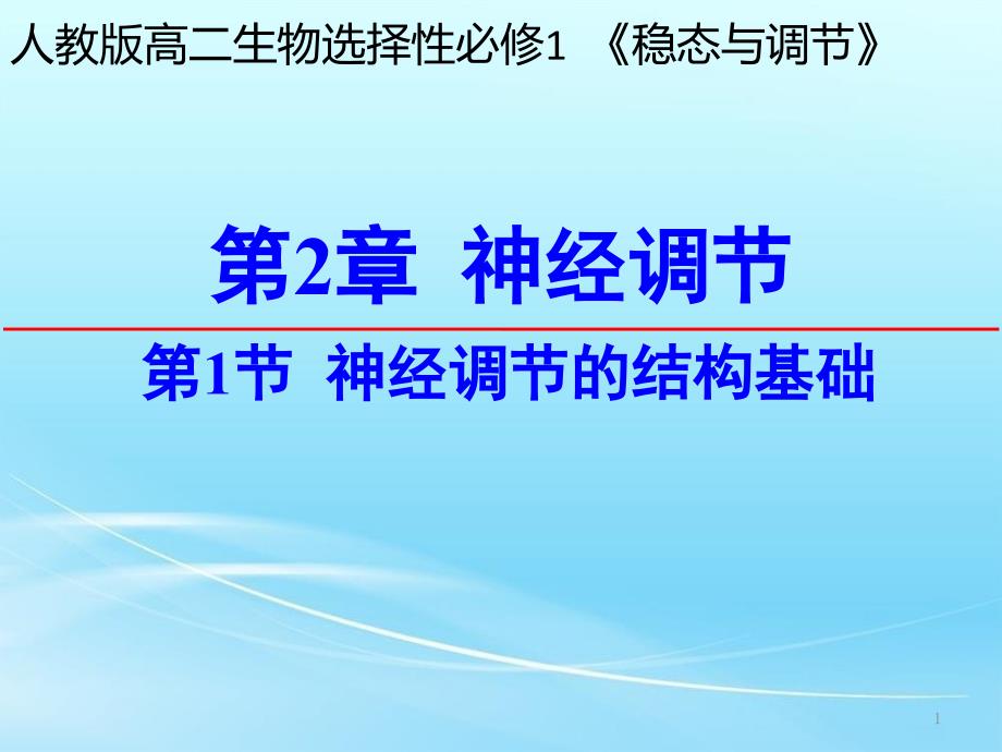 人教版神经调节的结构基础优质ppt课件_第1页