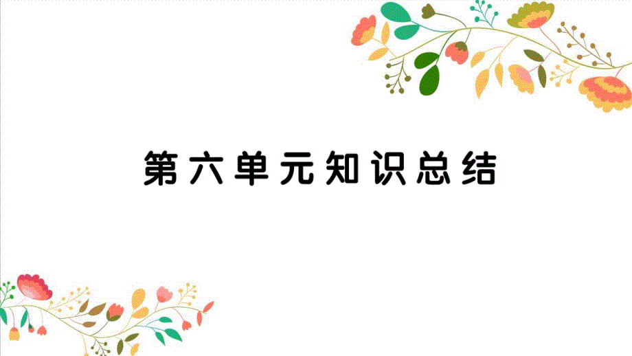 部编版小学语文四年级下册--第六单元知识小结课件_第1页