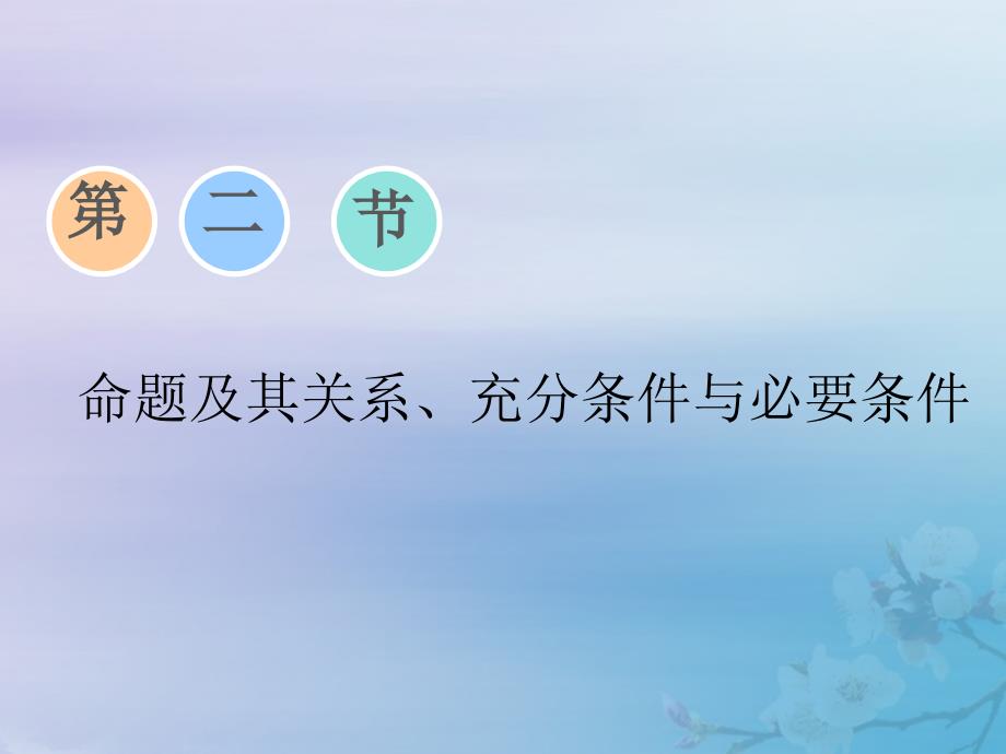 (通用版)2020高考数学一轮复习1.2命题及其关系、充分条件与必要条件ppt课件文_第1页