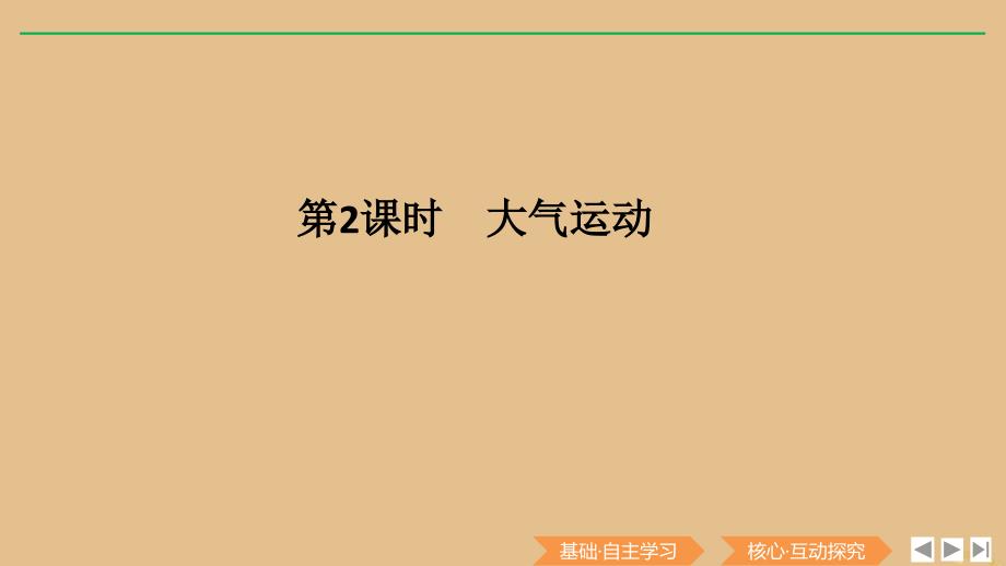 新教材高中地理第二章地球上的大气第二节大气受热过程和大气运动第2课时大气运动ppt课件新人教版必修第一册_第1页