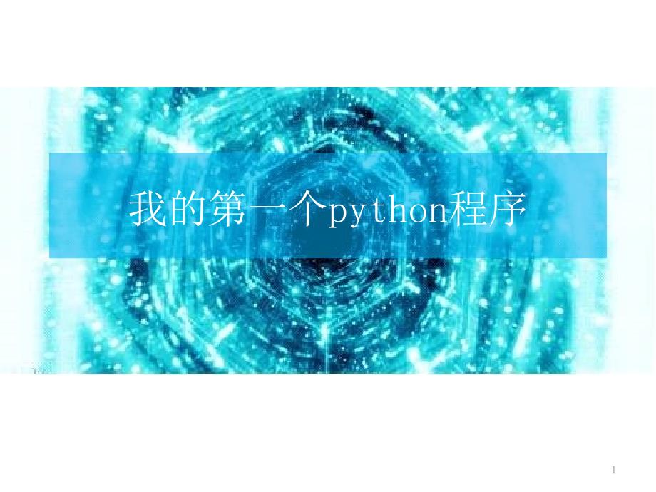 我的第一个python程序ppt课件_第1页