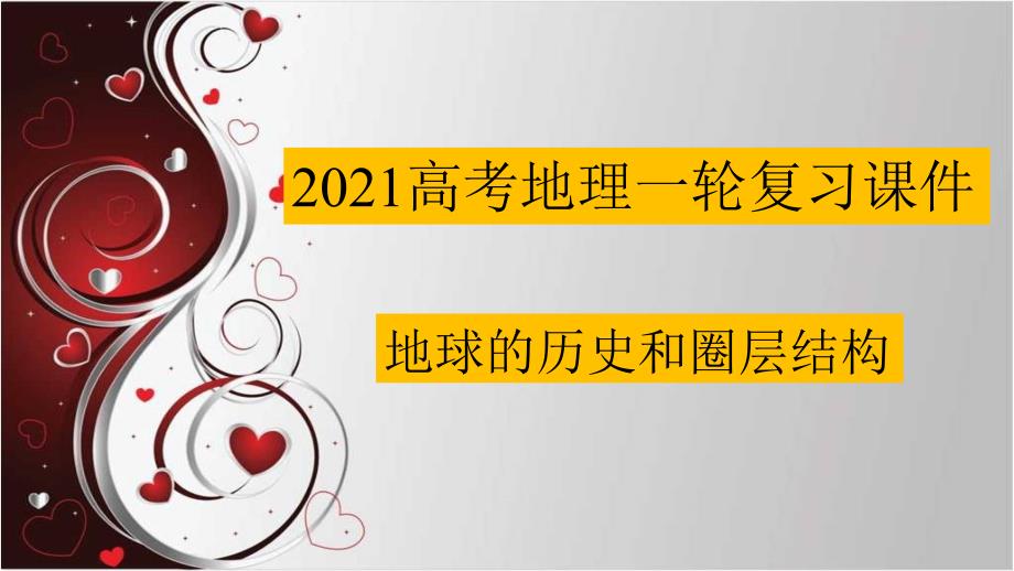 2021年高考地理一轮复习：地球的历史和圈层结构课件_第1页