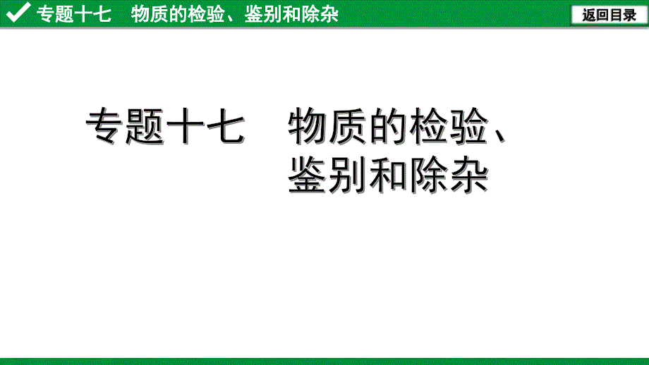 中考复习专题十七-物质的检验、鉴别和除杂课件_第1页