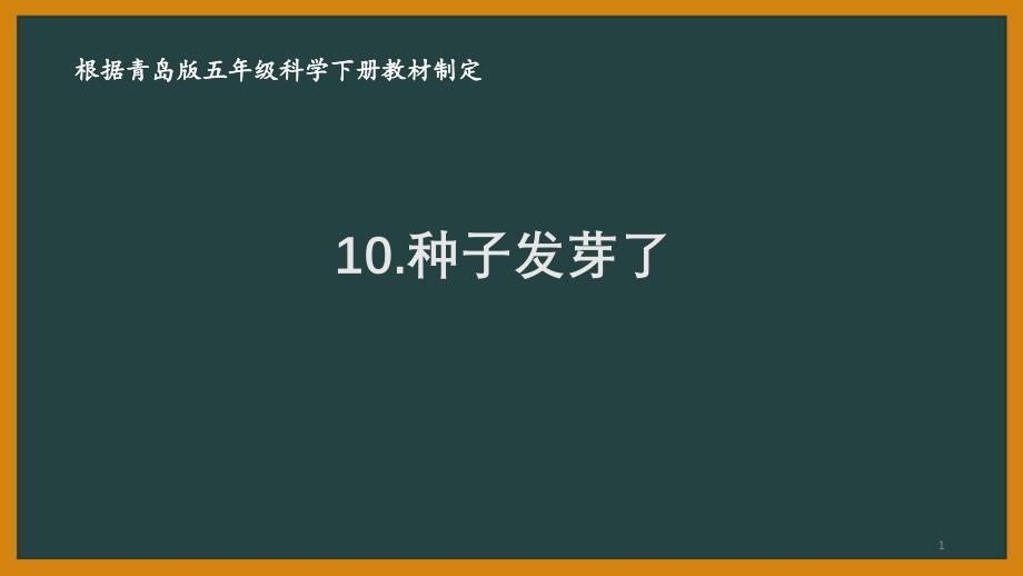 2021青岛版六制五年级科学下册第三单元10《种子发芽了》ppt课件_第1页