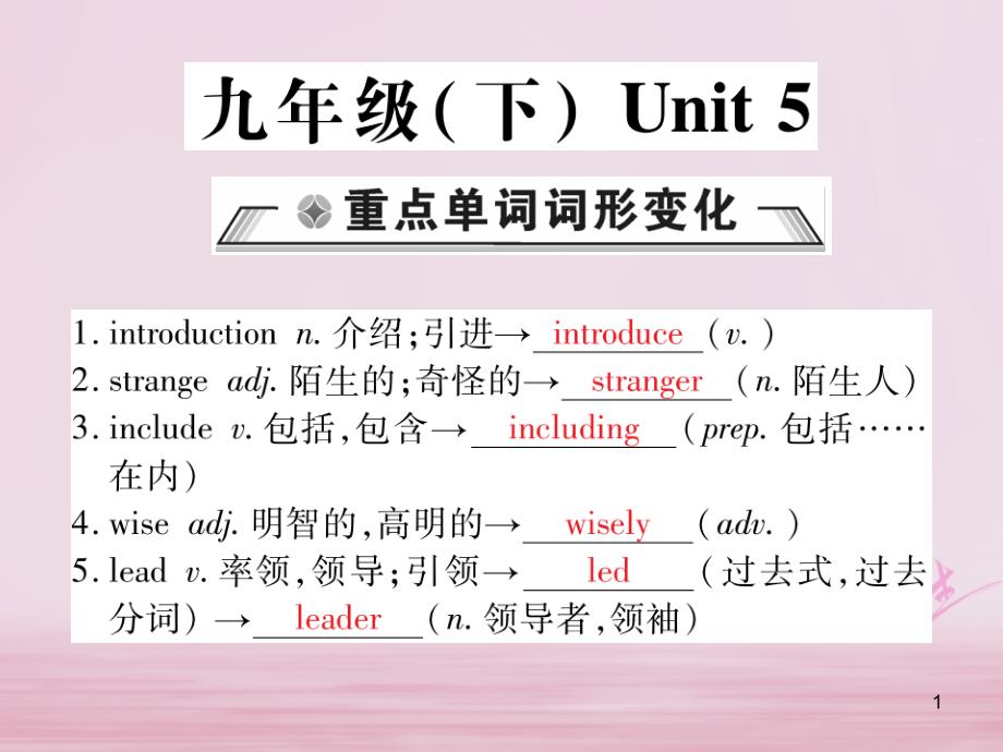 中考英语总复习九下Unit5ppt课件仁爱版_第1页