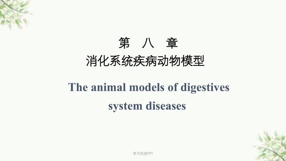 消化系统疾病动模型课件_第1页