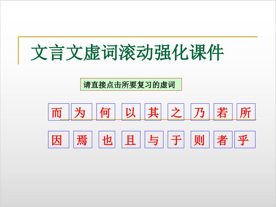 高考复习文言文虚词滚动强化ppt课件课_第1页