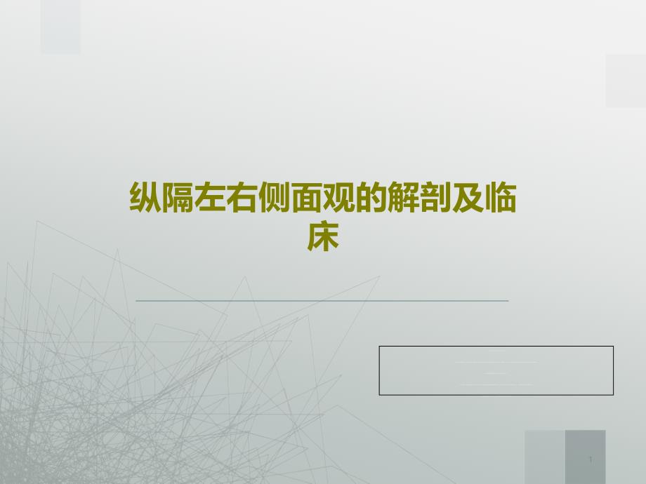 纵隔左右侧面观的解剖及临床课件_第1页