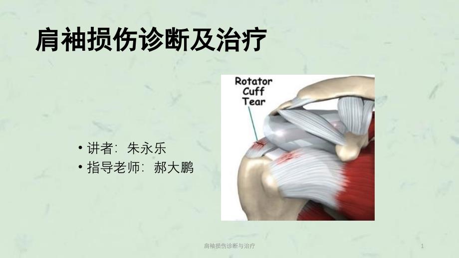 肩袖损伤诊断与治疗ppt课件_第1页