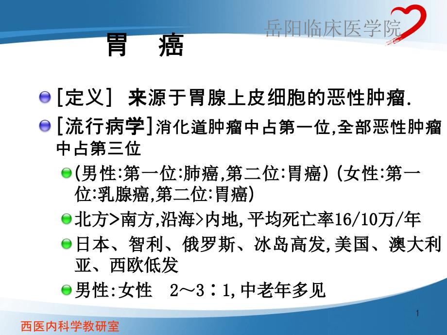 来源于胃腺上皮细胞的恶性肿瘤课件_第1页