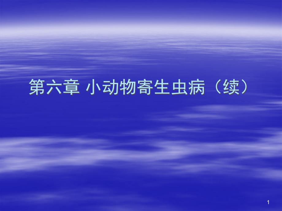 第六章小动物的寄生虫病课件_第1页