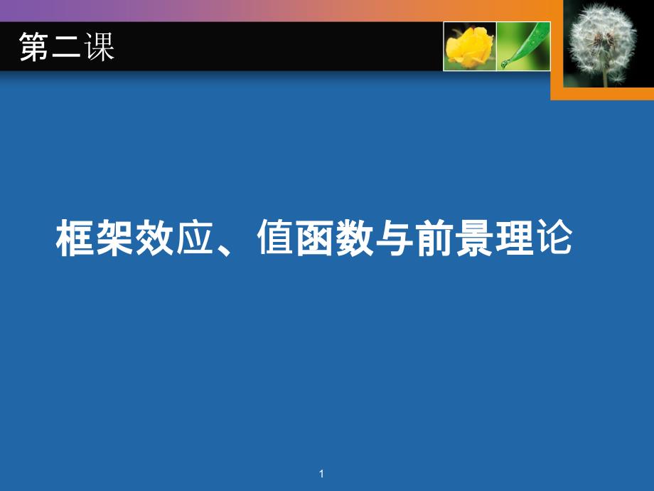 决策心理学ppt课件第二讲_第1页