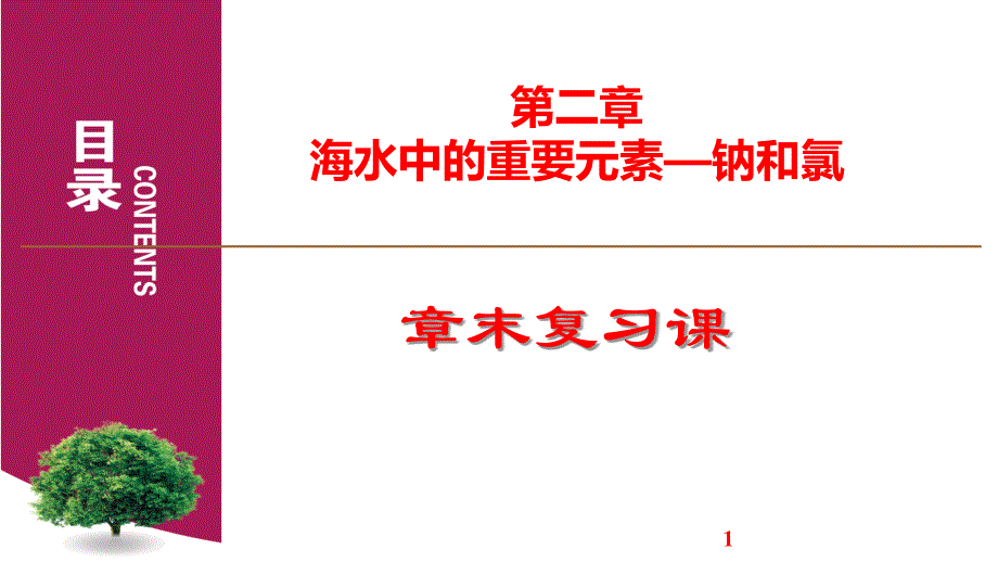 第二章海水中的重要元素——钠和氯章末复习课ppt课件_第1页