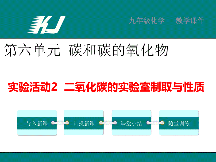 人教版九年级化学上册二氧化碳的实验室制取与性质课件_第1页