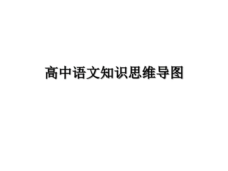 高中语文知识思维导图课件_第1页