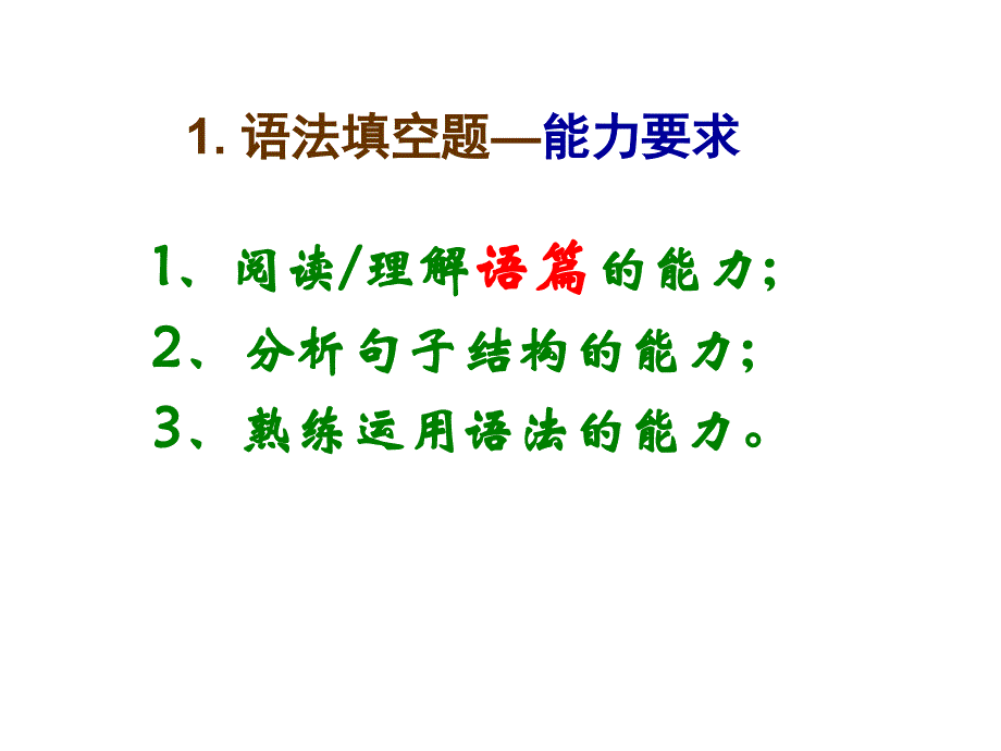 高中英语语法填空解题技巧课件_第1页