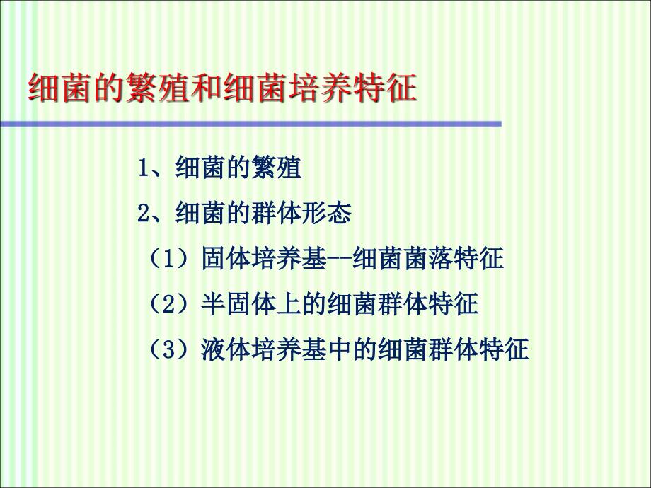 细菌的繁殖和细菌培养特征课件_第1页