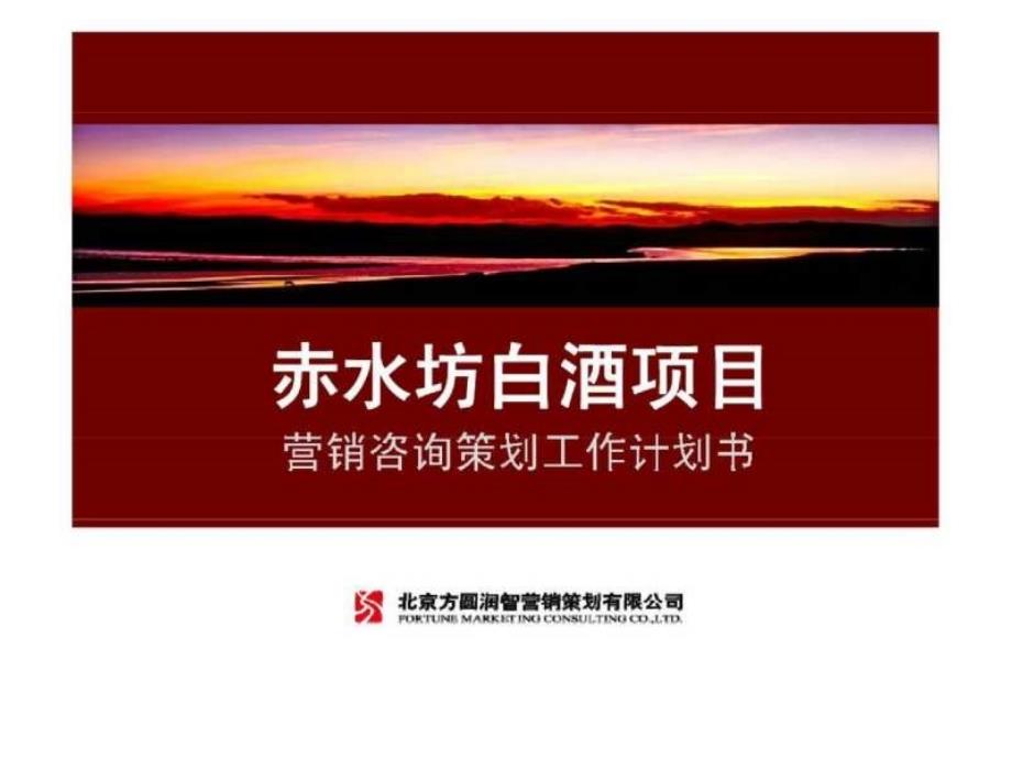 赤水坊白酒项目营销咨询策划工作计划书_第1页