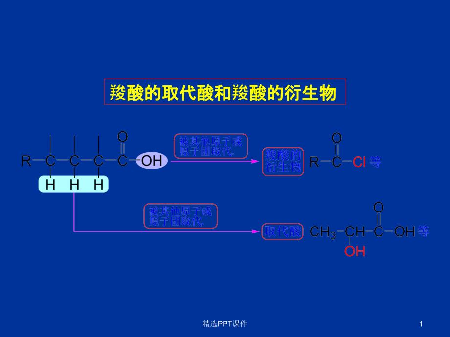 取代酸第三节羧酸衍生物课件_第1页