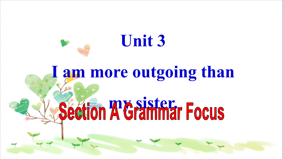 初中八年级英语上册-I’m-more-outgoing-than-my-sister-Section-A-Grammar-Focus课件_第1页