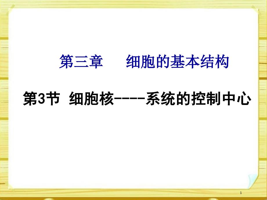 细胞核人教版高中生物必修一ppt课件_第1页