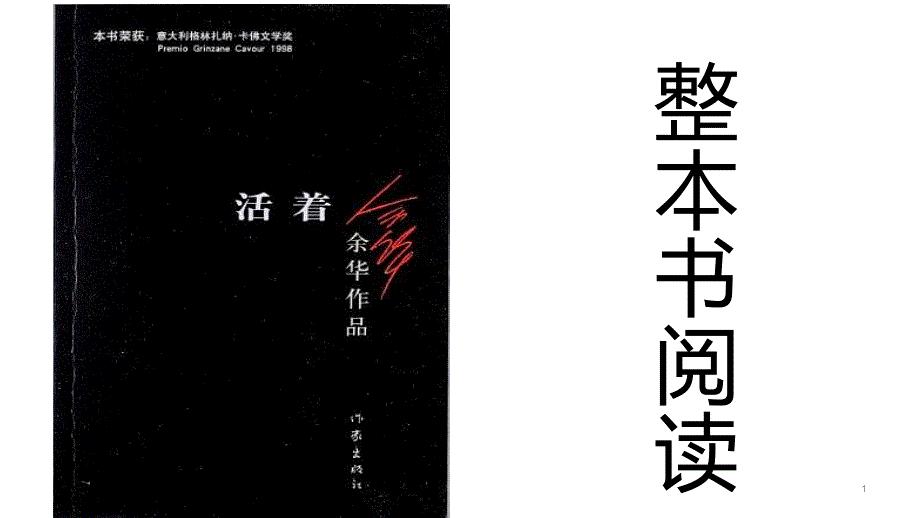 统编版必修上册《活着》整本书阅读ppt课件_第1页