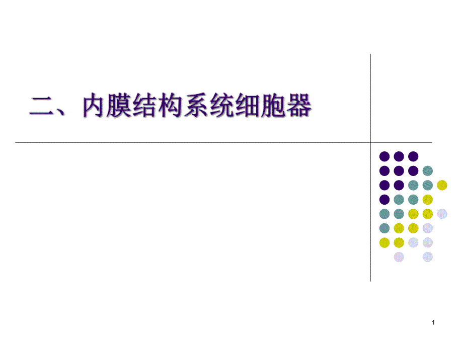 细胞的内膜系统ppt课件_第1页